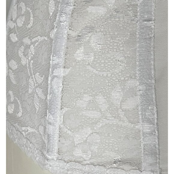 Carnival Lace Bustier Corset Boning Bridal Lingerie Size 34D white Wedding VTG - Picture 10 of 14